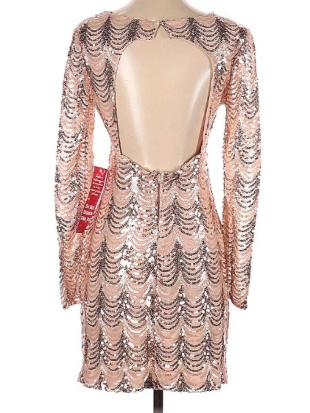 City Triangles Brand Size 5 NWT Rose Gold Sequin Short Party Dress NYE Holiday - Picture 2 of 4